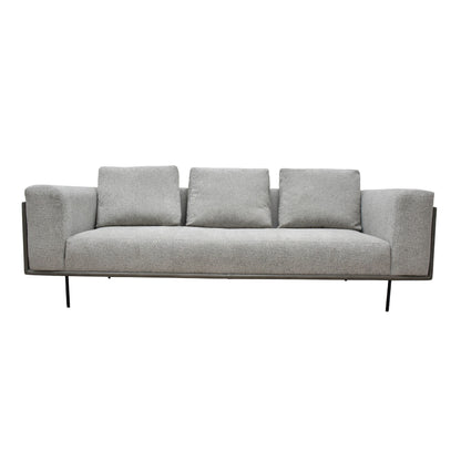 Classic Home Sinclair Fabric and Leather Sofa