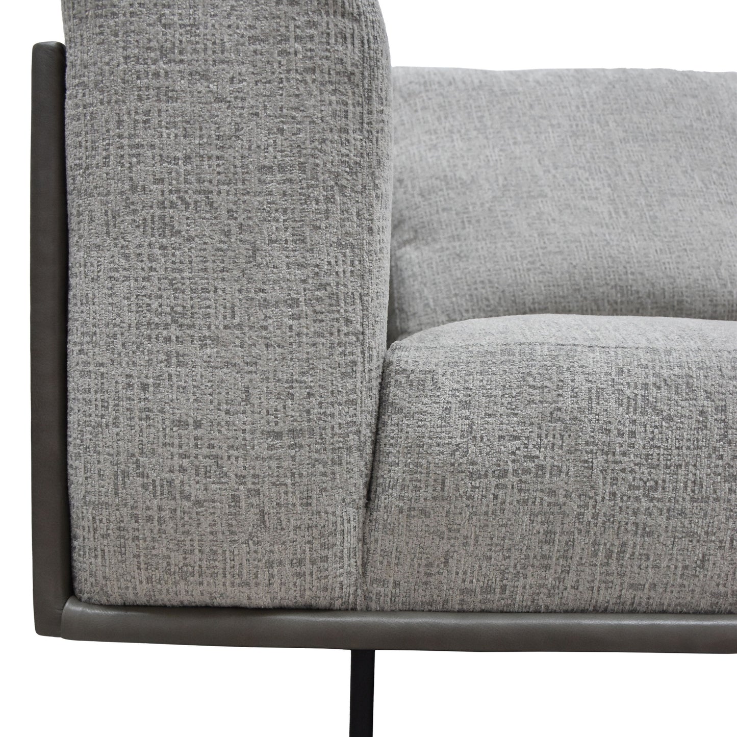 Classic Home Sinclair Fabric and Leather Sofa