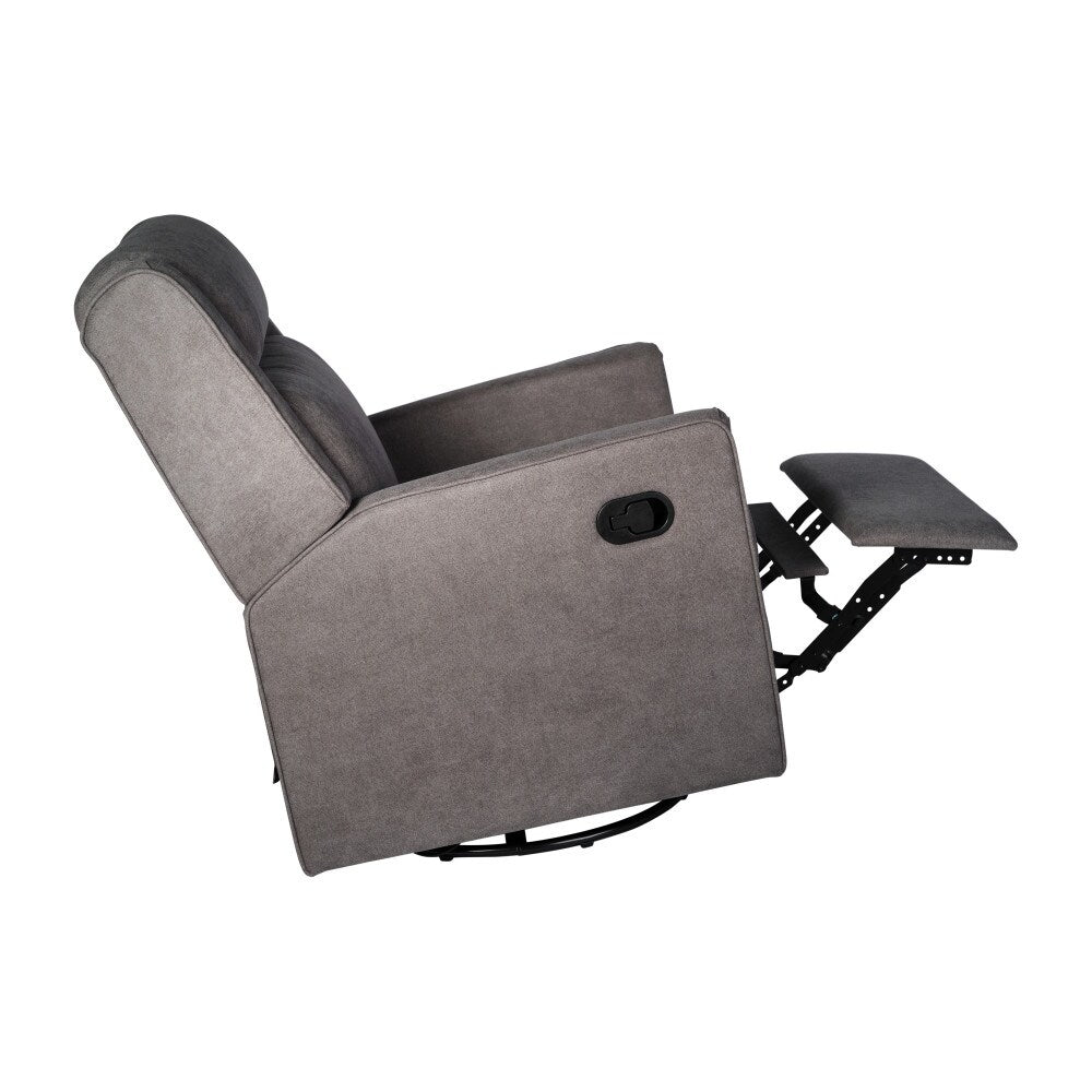 Classic Upholstered Manual Recline Rocking Swivel Glider Chair
