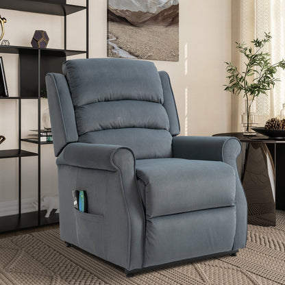 Clihome Chenille Fabric Power Lift Recliner Chair with Massage