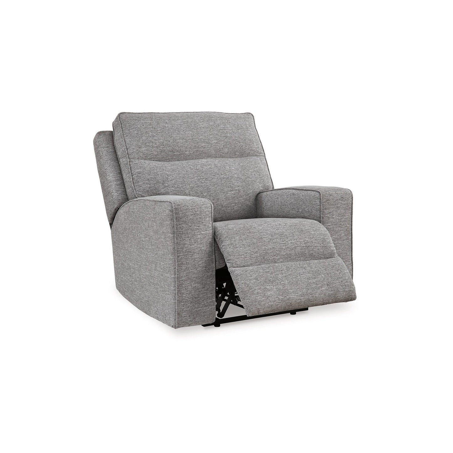 Cloe Power Recliner Chair, Adjustable Back, Gray Performance Nuvella