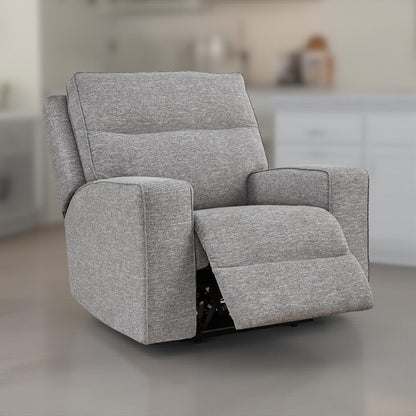 Cloe Power Recliner Chair, Adjustable Back, Gray Performance Nuvella