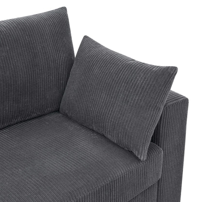 Coastal Style Corduroy Sofa - 31 D x 79 W x 34 H