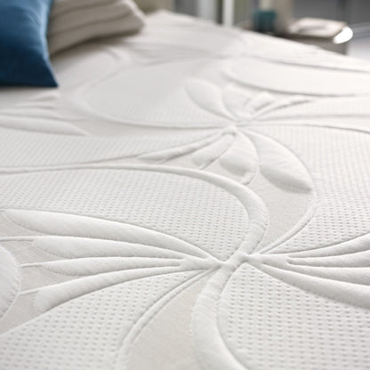 ComforPedic from Beautyrest Choose Your Comfort 10-inch Gel Memory Foam Mattress Set - White - White/Brown