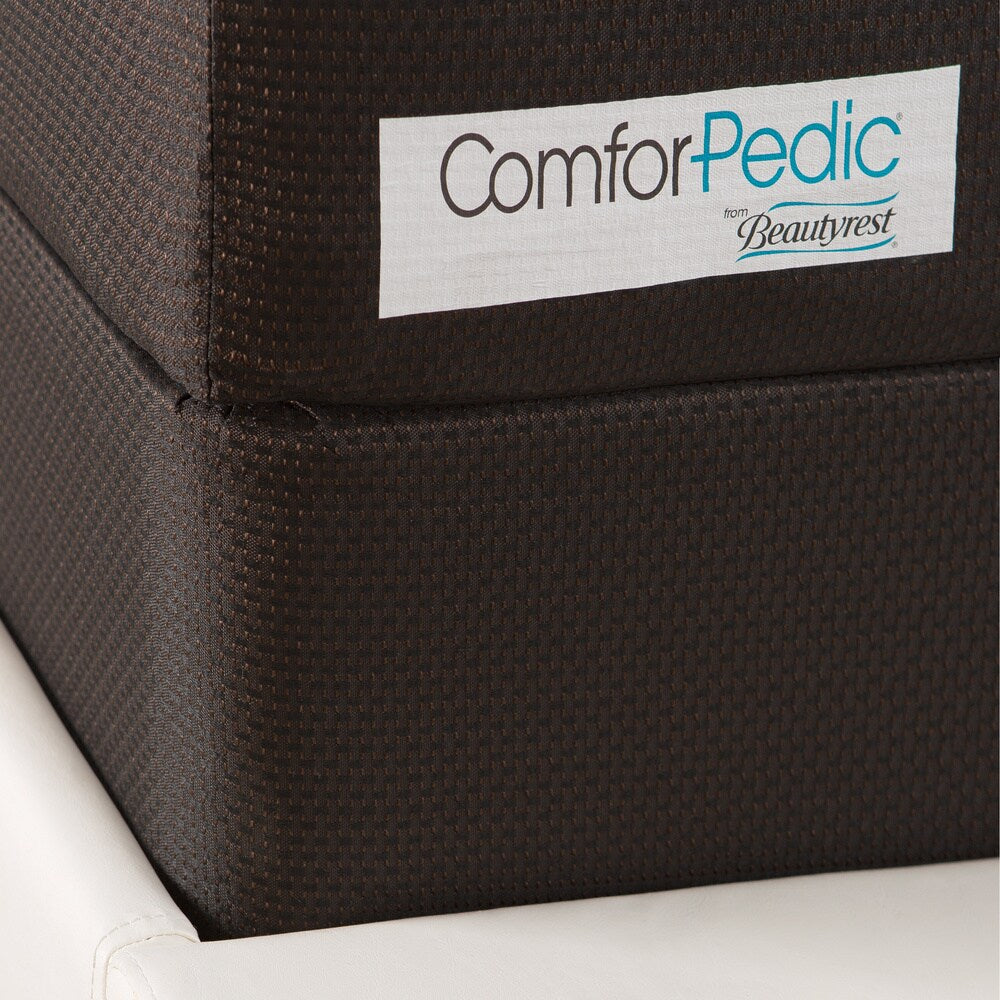 ComforPedic from Beautyrest Choose Your Comfort 10-inch Gel Memory Foam Mattress Set - White - White/Brown