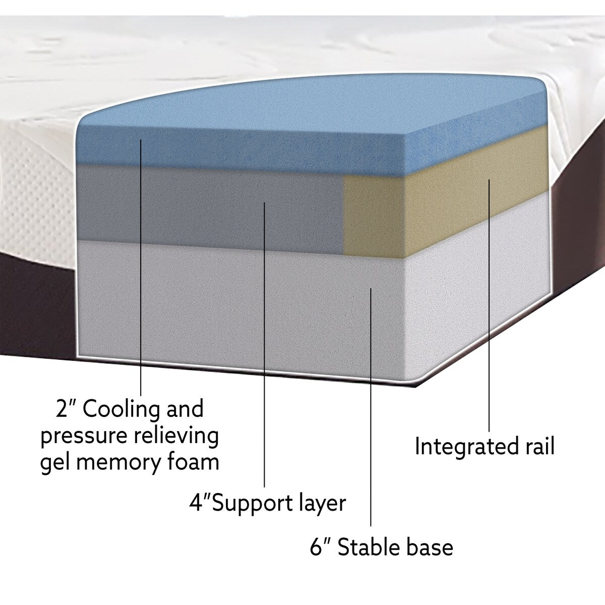 ComforPedic from Beautyrest Choose Your Comfort 12-inch Gel Memory Foam Mattress Set - Brown