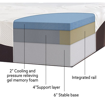 ComforPedic from Beautyrest Choose Your Comfort 12-inch Gel Memory Foam Mattress Set - Brown