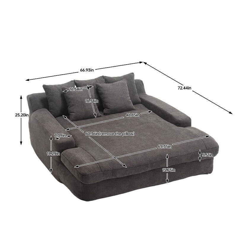 Comfy Sofa 2-seater Deep Seat Couch