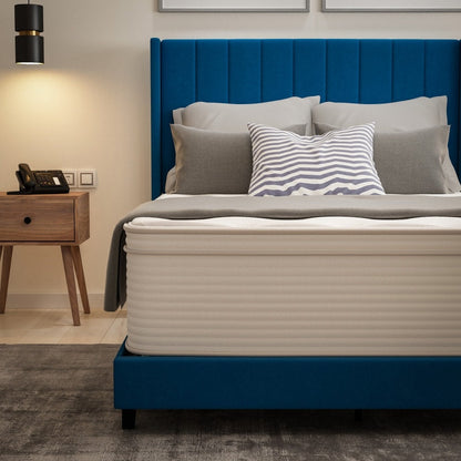 Commercial Memory Foam and Pocket Spring Hybrid Mattress in a Box