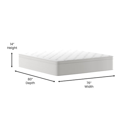 Commercial Memory Foam and Pocket Spring Hybrid Mattress in a Box