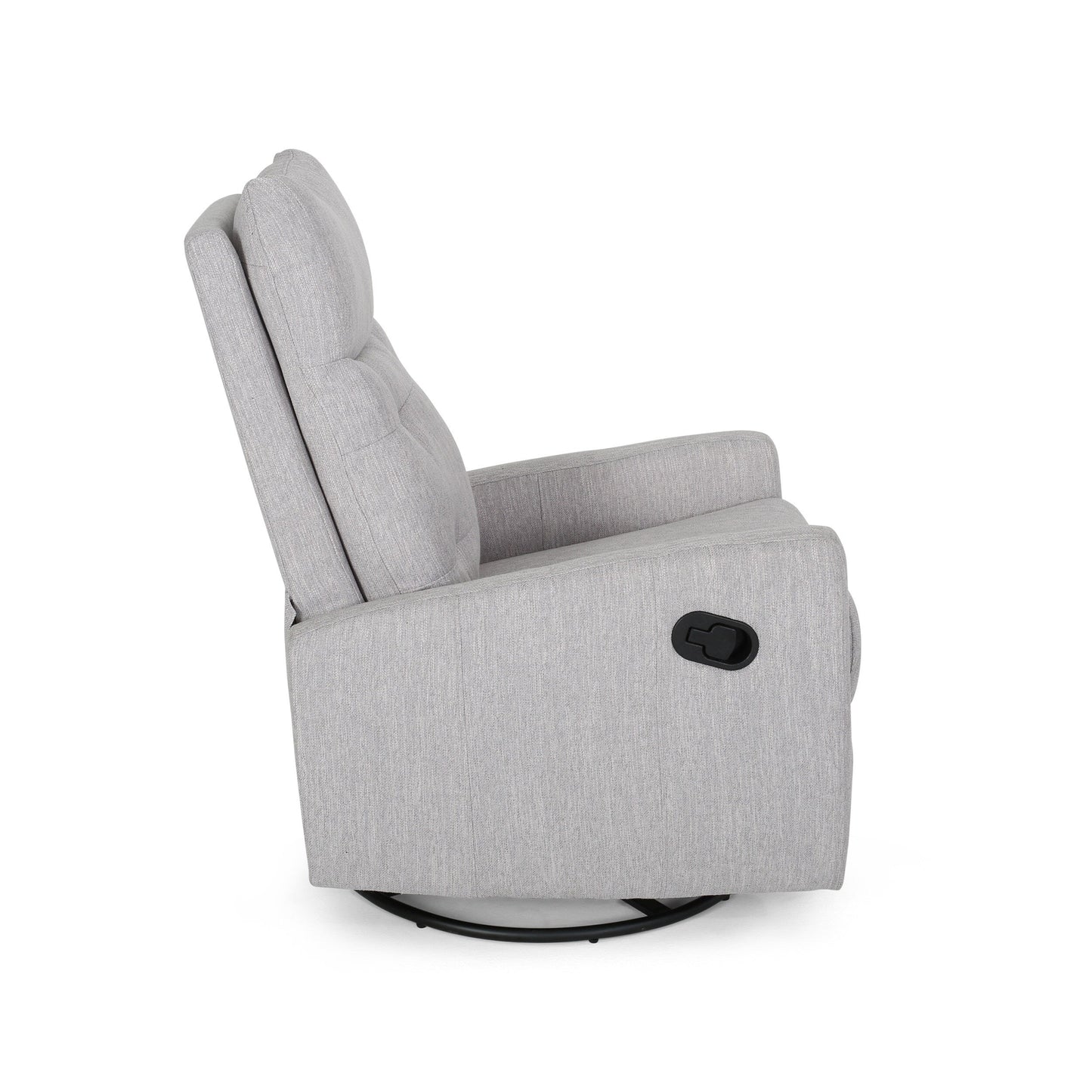 Contemporary Push-Back Recliner Chair with Swivel and Glider
