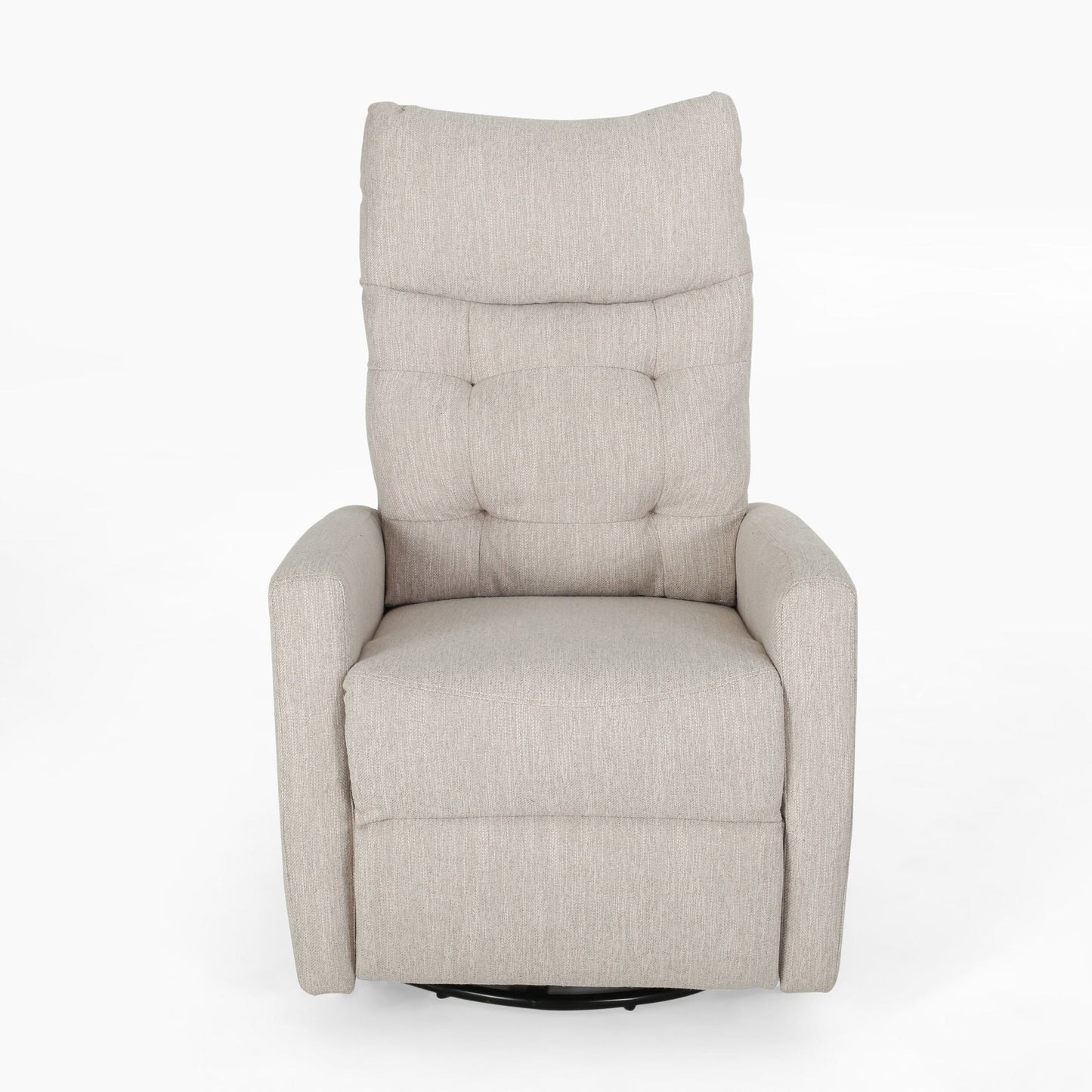Contemporary Push-Back Recliner Chair with Swivel and Glider