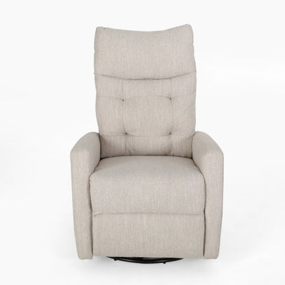 Contemporary Push-Back Recliner Chair with Swivel and Glider