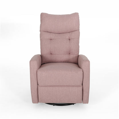 Contemporary Push-Back Recliner Chair with Swivel and Glider