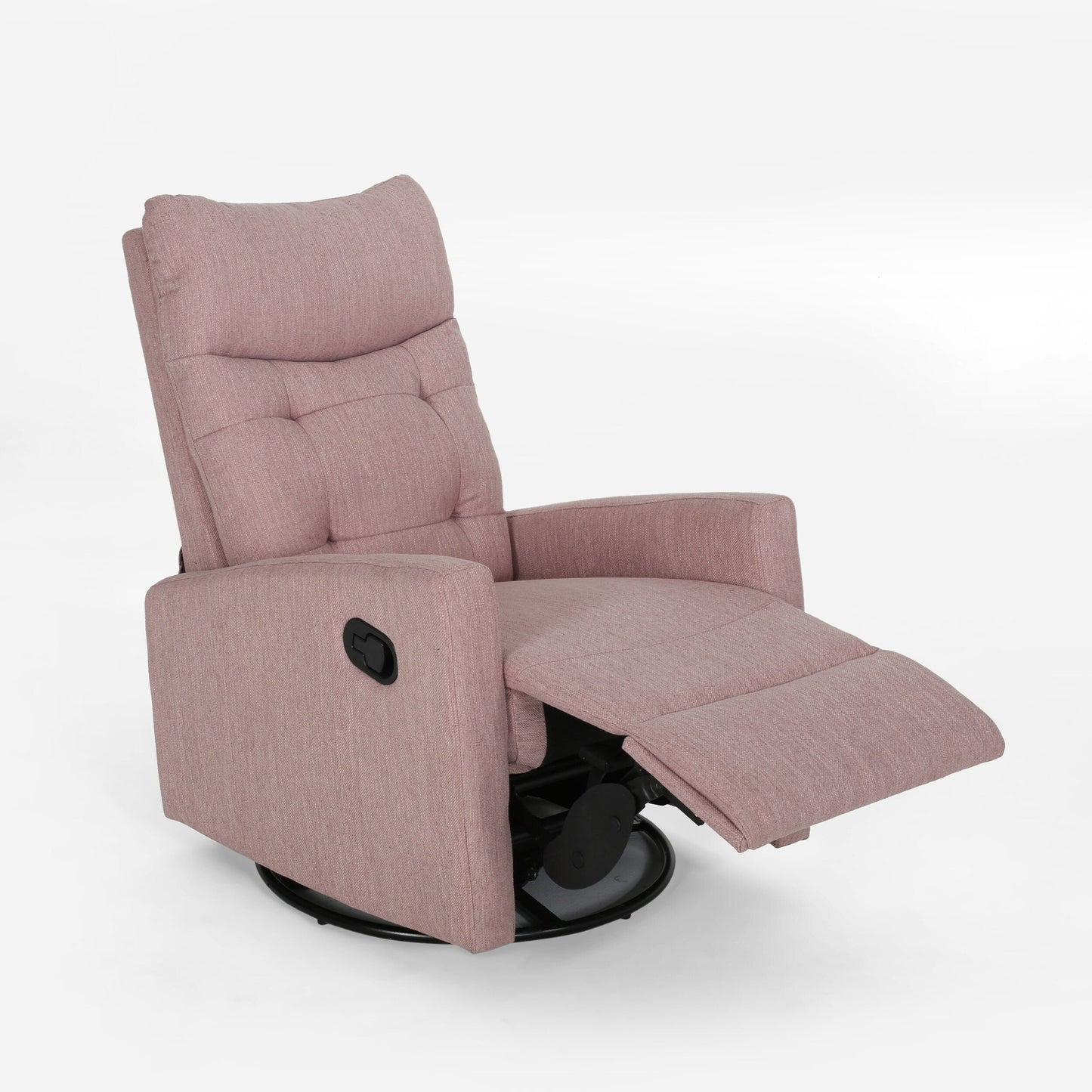 Contemporary Push-Back Recliner Chair with Swivel and Glider