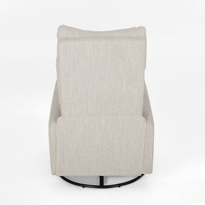 Contemporary Push-Back Recliner Chair with Swivel and Glider