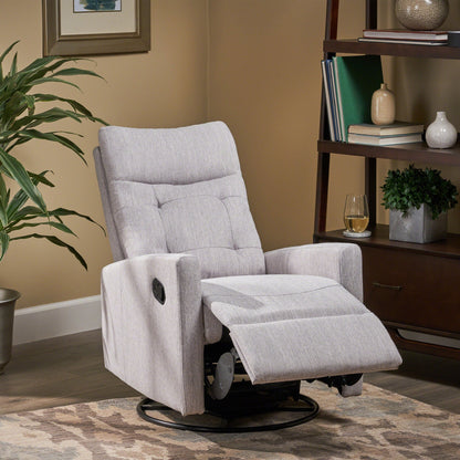 Contemporary Push?Back Swivel Glider Recliner Chair