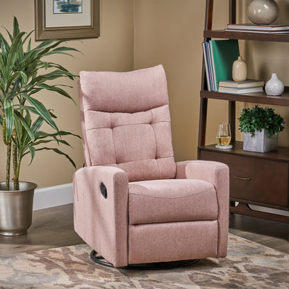 Contemporary Push?Back Swivel Glider Recliner Chair