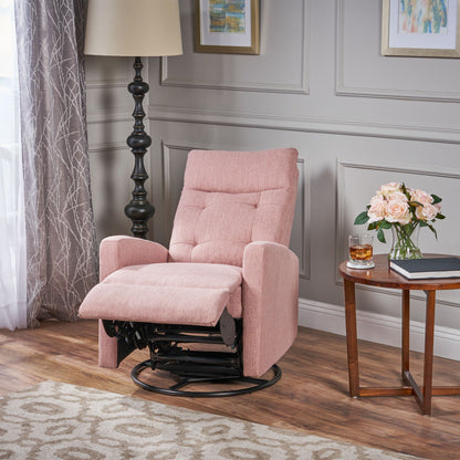 Contemporary Push?Back Swivel Glider Recliner Chair