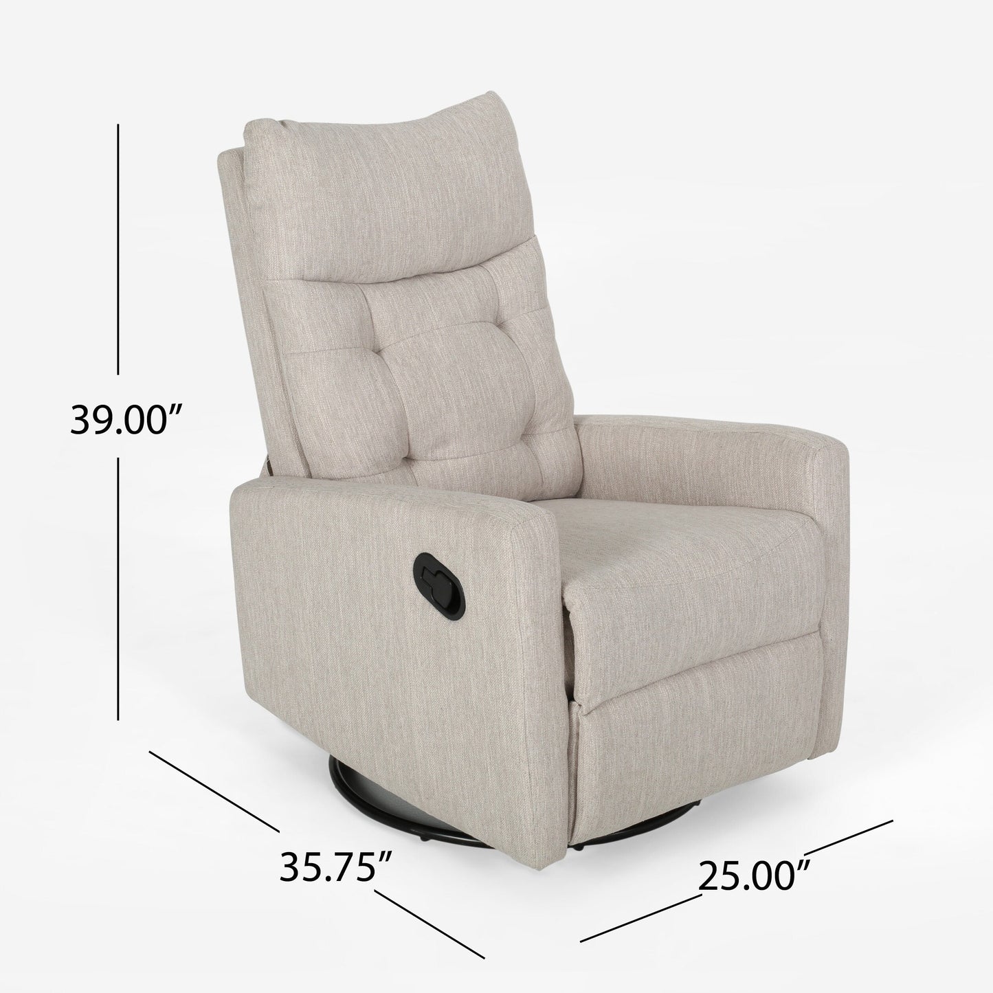 Contemporary Push?Back Swivel Glider Recliner Chair
