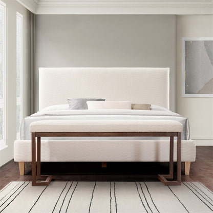 Contemporary Upholstered Rectangular Accent Bench