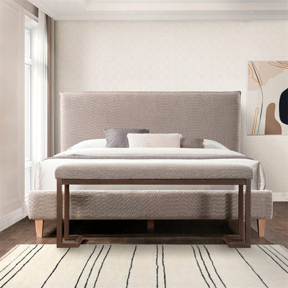 Contemporary Upholstered Rectangular Accent Bench