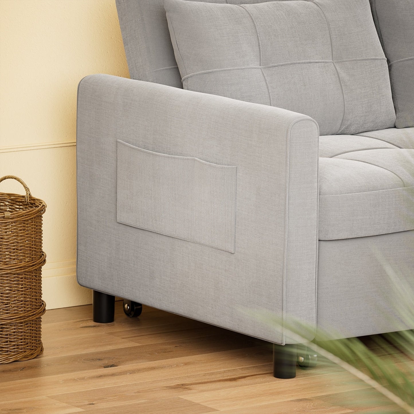 Convertiable 3 in 1 Sofa Loveseat with Pull-up Bed