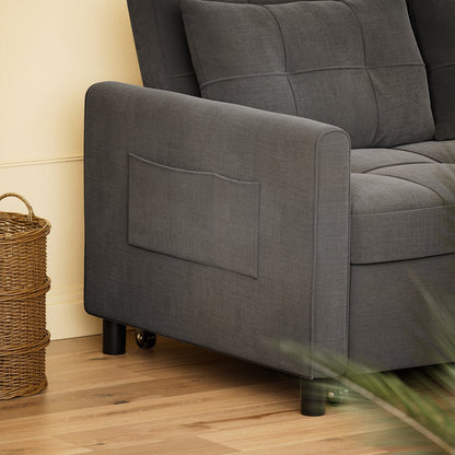 Convertiable 3 in 1 Sofa Loveseat with Pull-up Bed