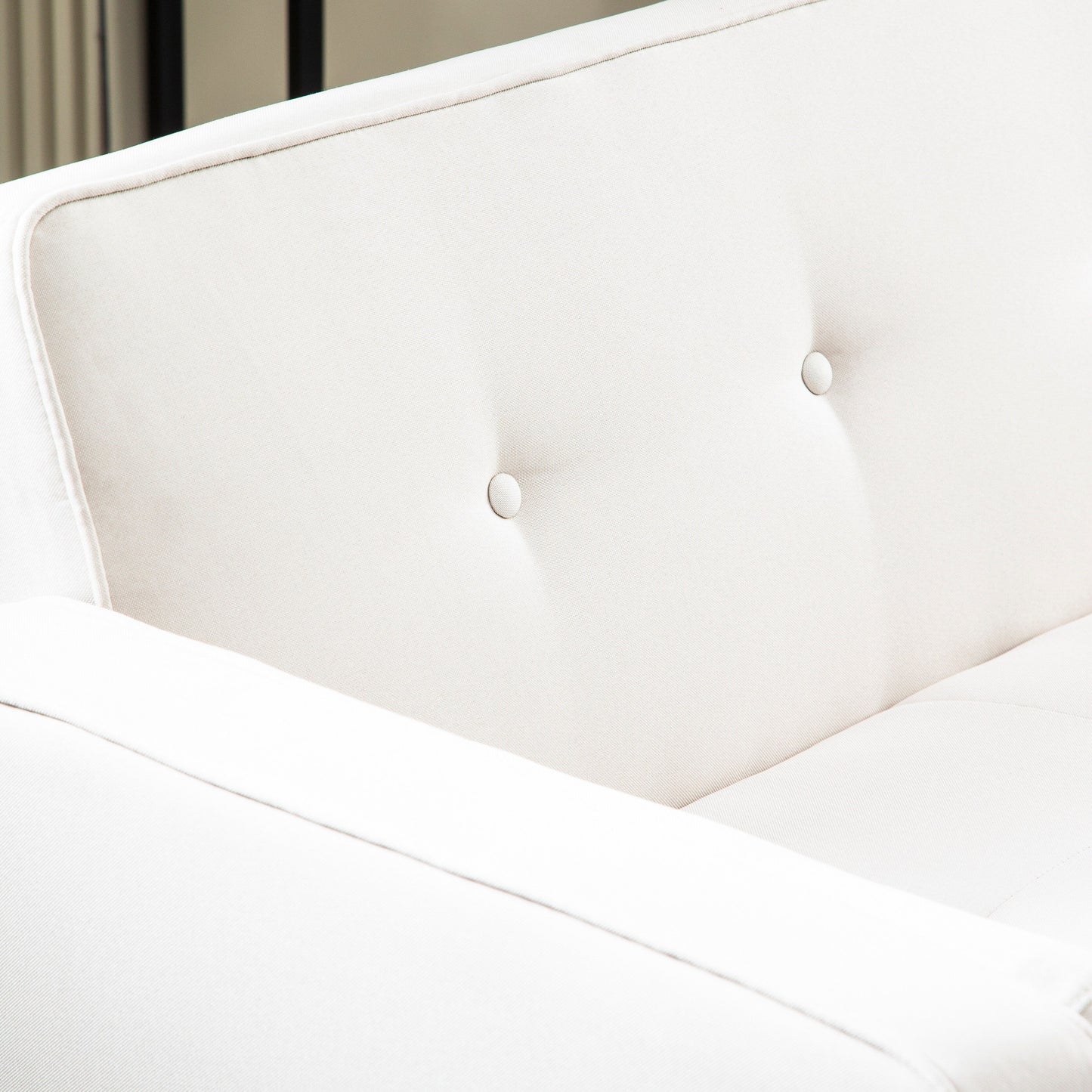 Convertible 3-seater Futon Sofa Bed with Wood Legs