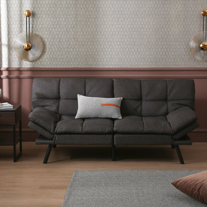 Convertible Futon Couch Bed, Modern Folding Sleeper Sofa