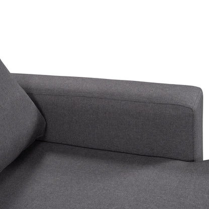 Convertible L-Shaped Sectional Sofa with Pull-Out Bed and Storage Space, 2 Tossing Cushions