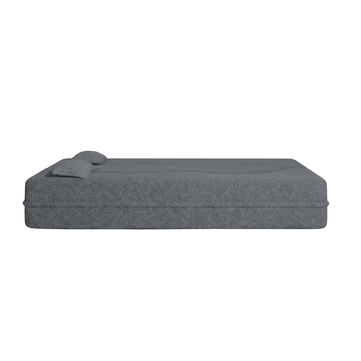 Convertible Teddy Fabric Foam-Filled Sleeper Sofa Bed