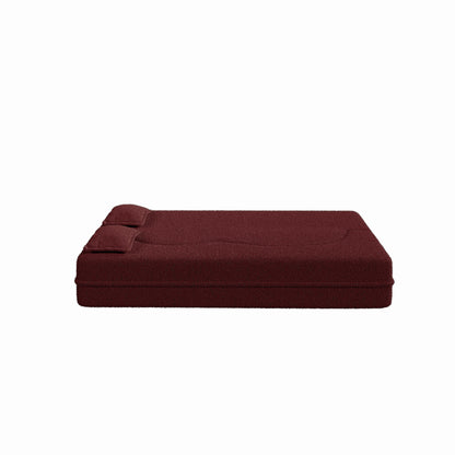 Convertible Teddy Fabric Foam-Filled Sleeper Sofa Bed