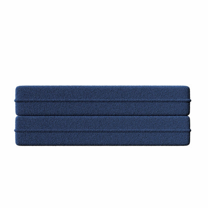 Convertible Teddy Fabric Foam-Filled Sleeper Sofa Bed