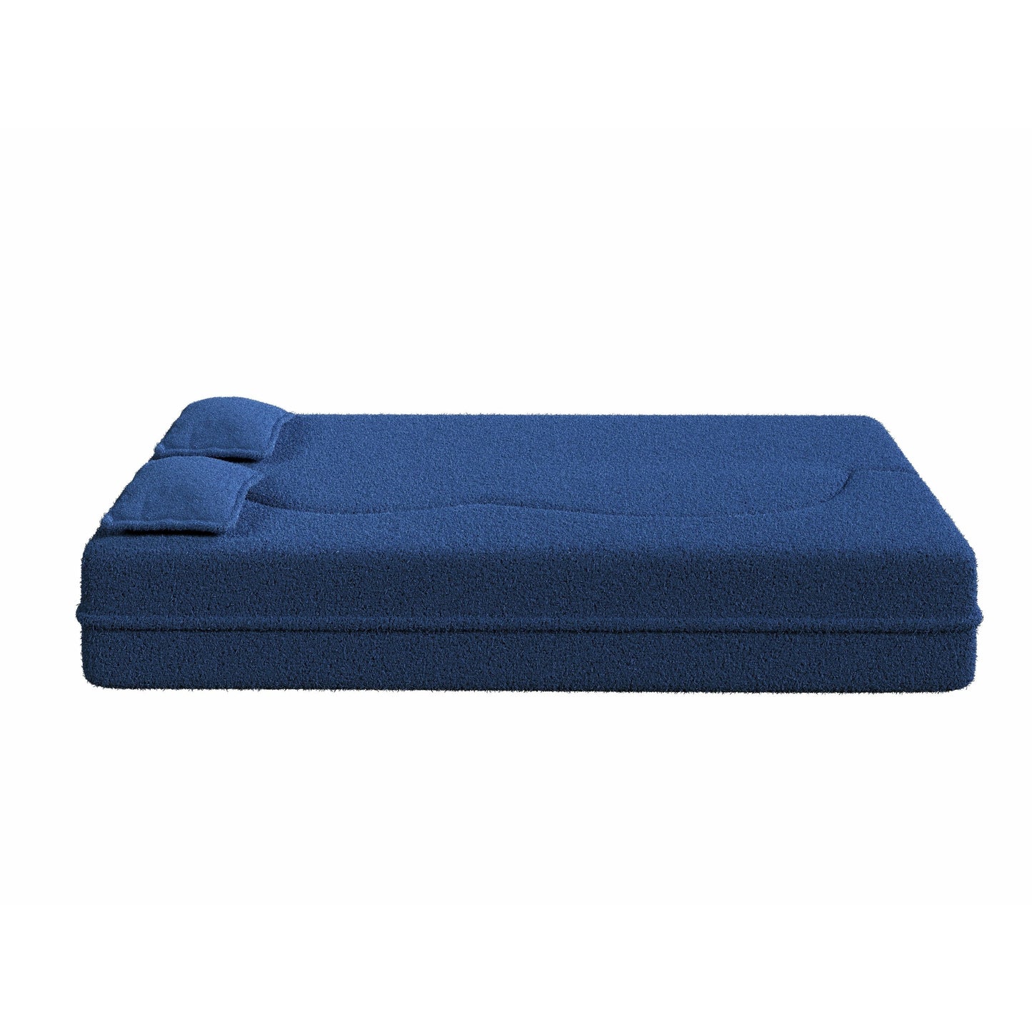 Convertible Teddy Fabric Foam-Filled Sleeper Sofa Bed