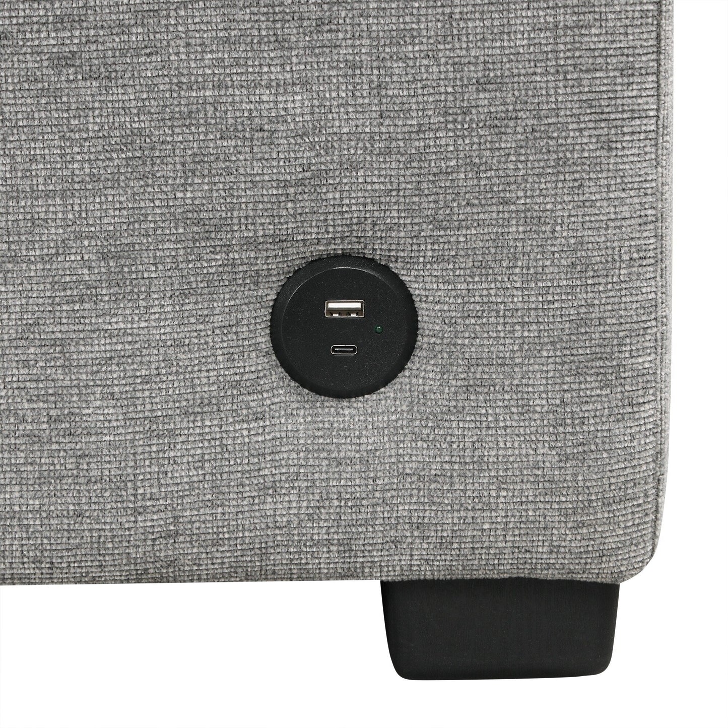 Convertible U-Shaped Sectional Sofa with Pull-Out Bed, USB Ports and Cup Holders for Living Room