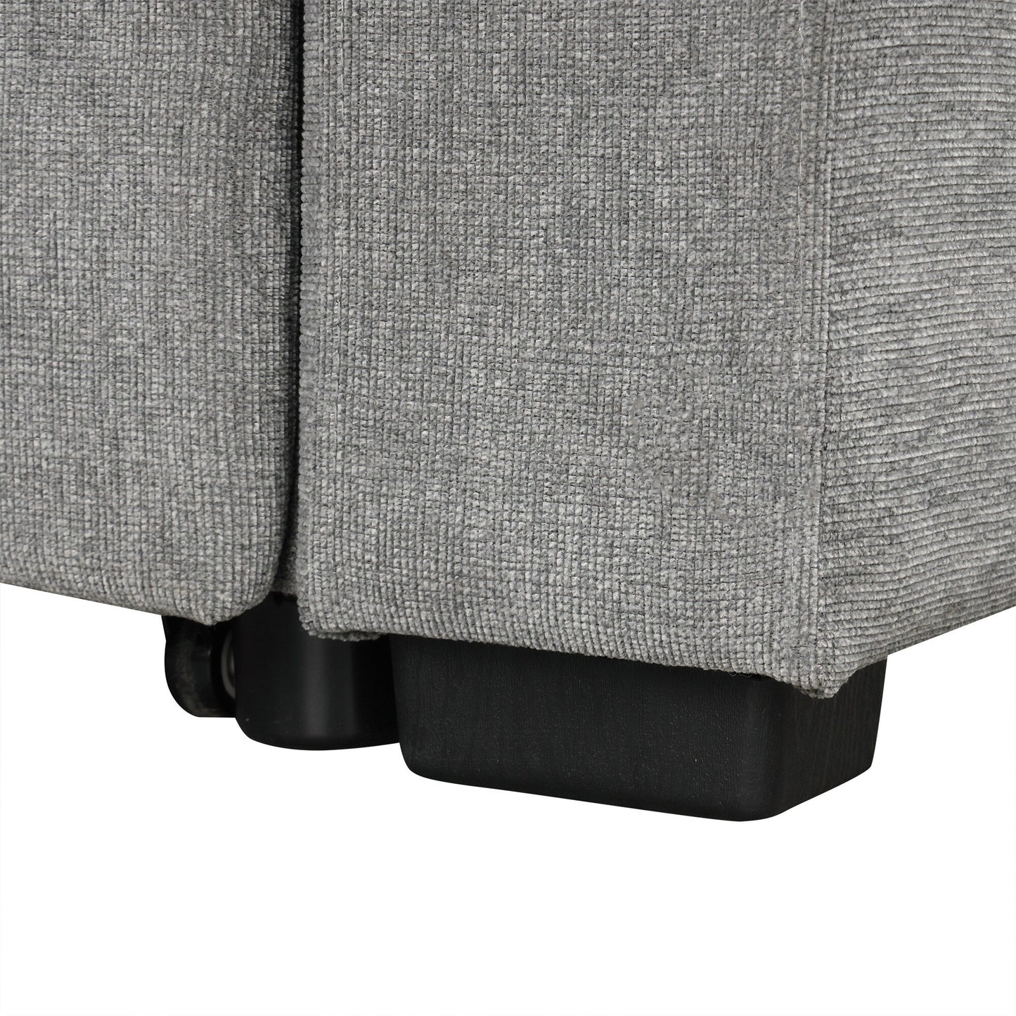 Convertible U-Shaped Sectional Sofa with Pull-Out Bed, USB Ports and Cup Holders for Living Room