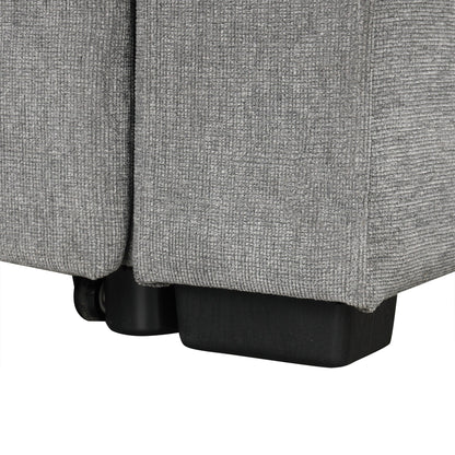 Convertible U-Shaped Sectional Sofa with Pull-Out Bed, USB Ports and Cup Holders for Living Room