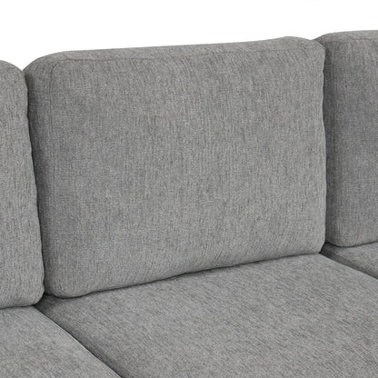 Convertible U-Shaped Sectional Sofa with Pull-Out Bed, USB Ports and Cup Holders for Living Room