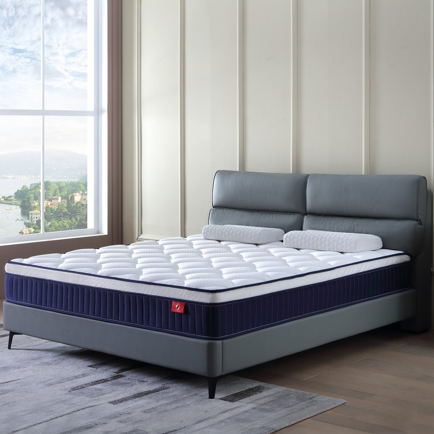 Cool 10/12 Plush Gel Memory Foam Pocket Spring Hybrid Mattress In A Box With Certipur-US Certified Memory Foam