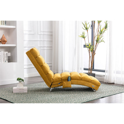 Linen Chaise Lounge Indoor Chair - 58.27 x 21.65 x 34.25