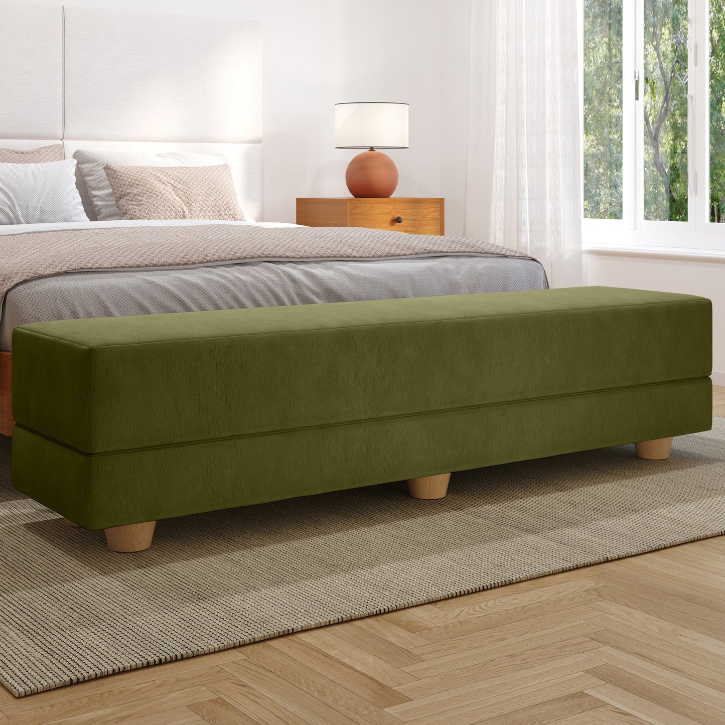 Jaxx Camden Convertible Bed Bench / Fold-Out Twin Guest Bed
