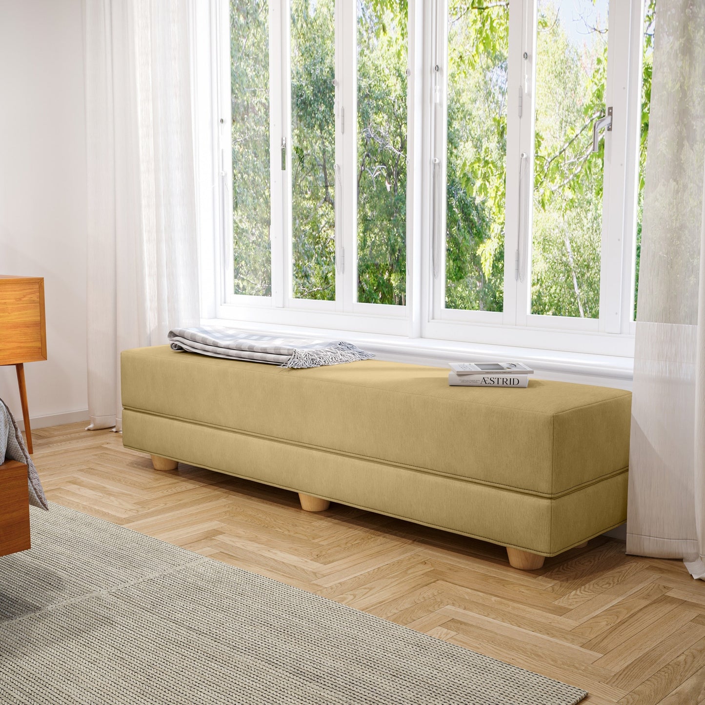 Jaxx Camden Convertible Bed Bench / Fold-Out Twin Guest Bed