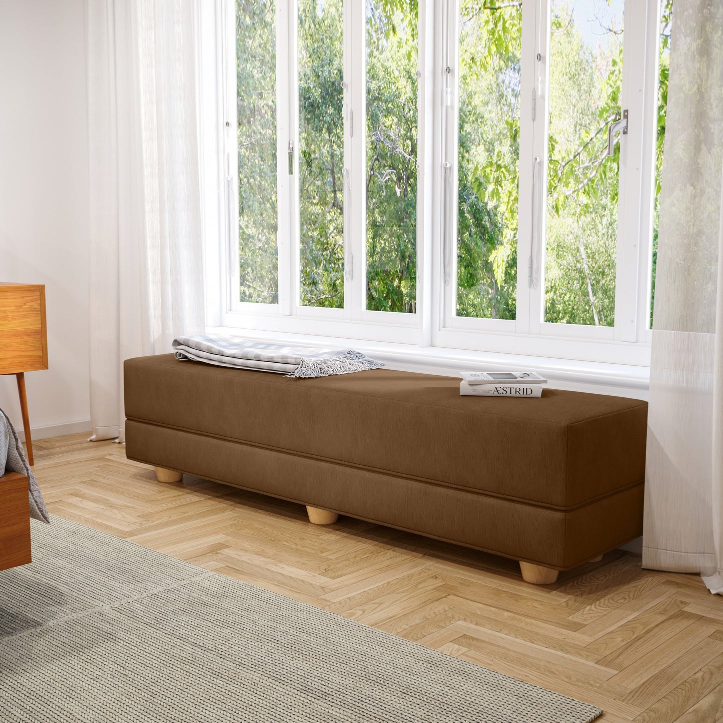 Jaxx Camden Convertible Bed Bench / Fold-Out Twin Guest Bed
