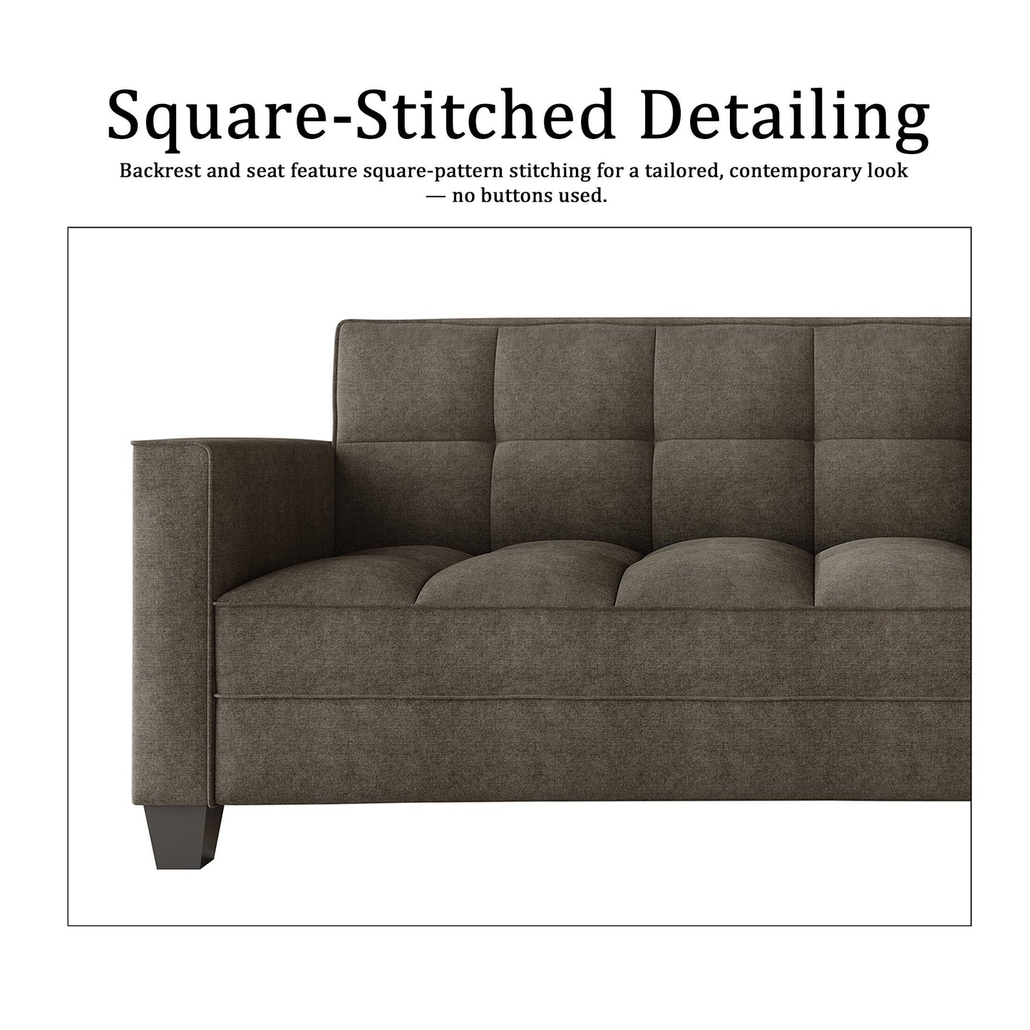 CraftPorch Chic Modern Linen Upholstered Sofa