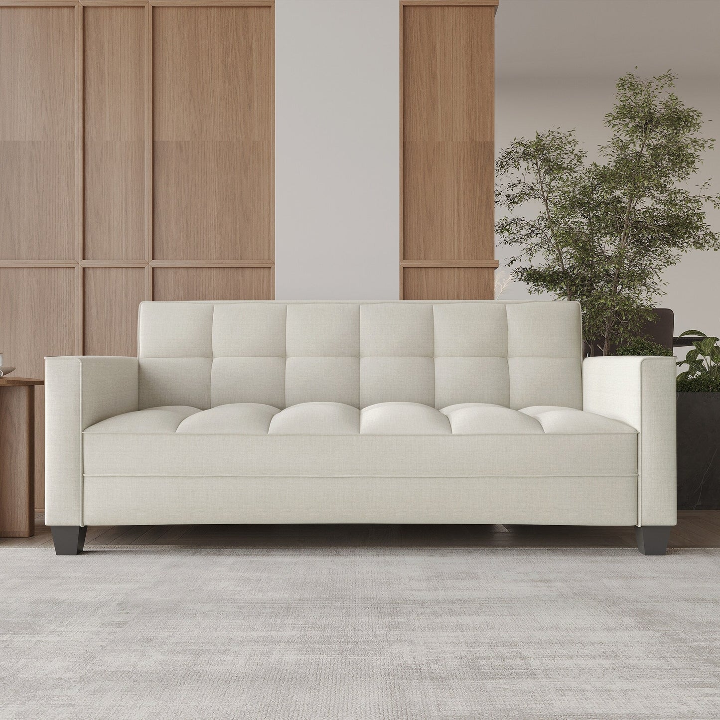 CraftPorch Chic Modern Linen Upholstered Sofa