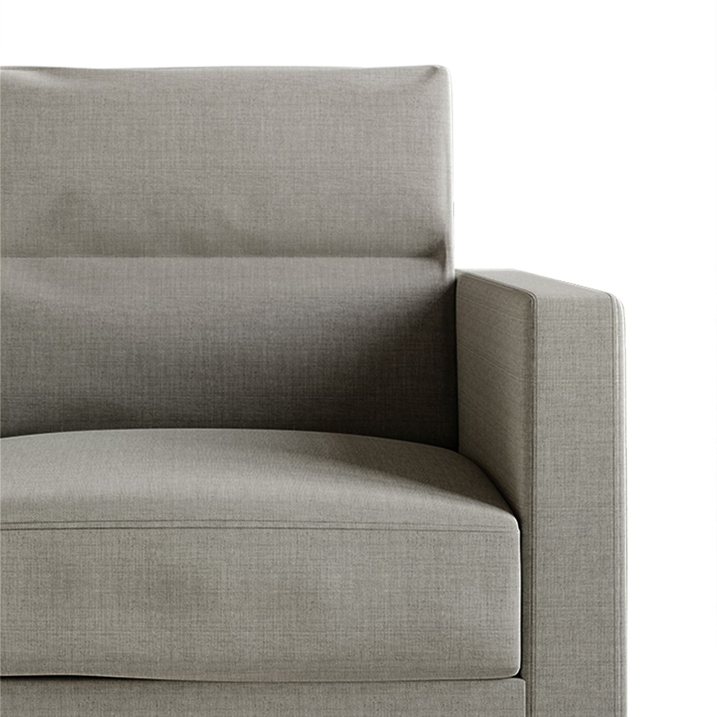 CraftPorch Clean and Minimalist Linen Upholstered Sofa