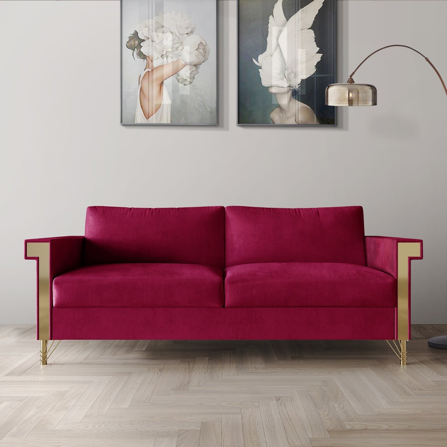 CraftPorch Luxurious Velvet Upholstered Sofa
