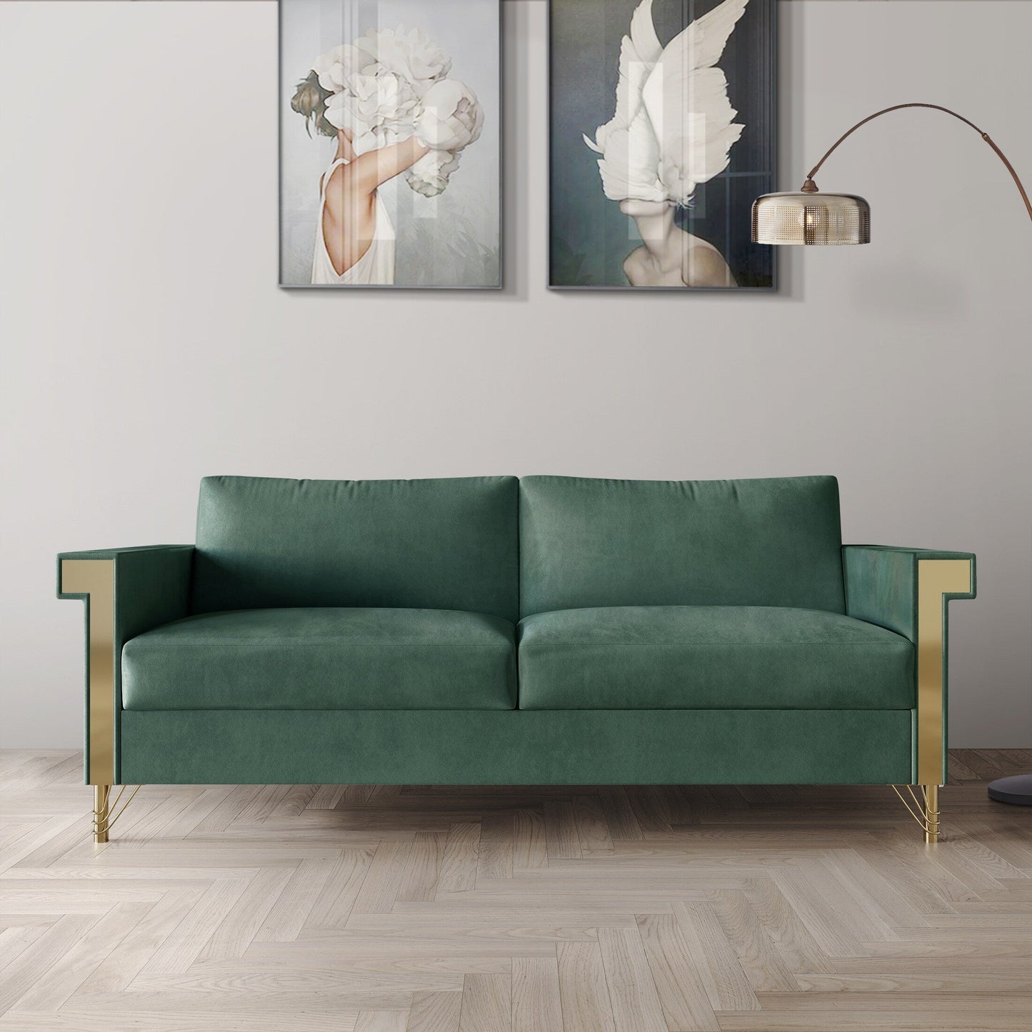 CraftPorch Luxurious Velvet Upholstered Sofa