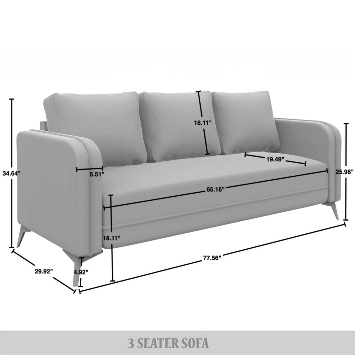 CraftPorch Luxurious Velvet Upholstered Sofa